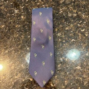 Noel Men's Blue Geometric Holiday Silk Tie